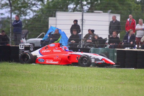 Ayrton Simmons in British F4 during the BTCC weekend at Croft, June 2017