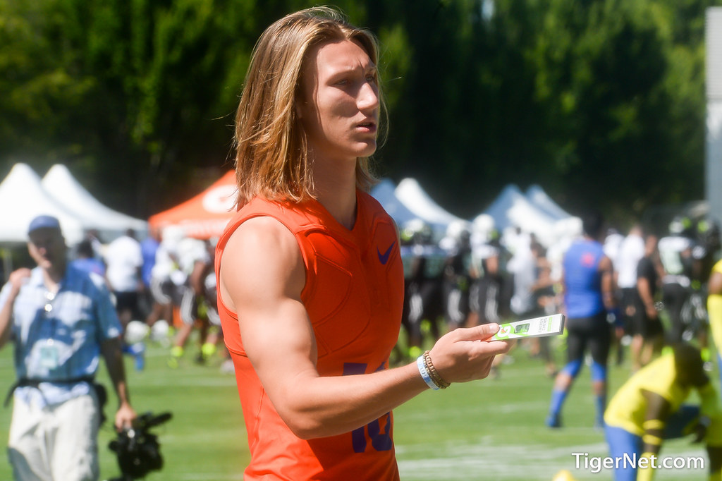 Clemson Recruiting Photo of Trevor Lawrence and theopening