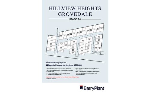 Lot 2436, Geejayar Rise, Grovedale VIC