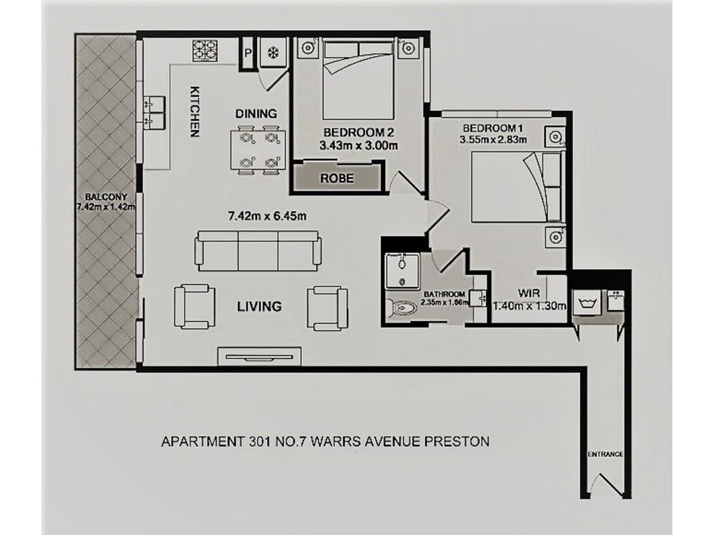 301/7 Warrs Avenue, Preston VIC 3072 floorplan