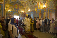 В Неделю 8-ю по Пятидесятнице епископ Воскресенский Савва совершил Божественную литургию в храме Воздвижения Креста Господня в Крекшино.