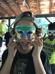 Making Masks at Overnight Camp