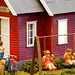 Miniature Schoolhouse Scene - Model Trains