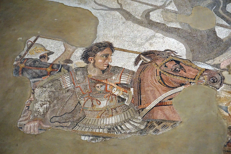 Mosaic of the decisive battle between Alexander the Great and the Persian king Darius at House of the Faun in Pompeii -National Archaeological Museum, Naples, Italy<br/>© <a href="https://flickr.com/people/38743501@N08" target="_blank" rel="nofollow">38743501@N08</a> (<a href="https://flickr.com/photo.gne?id=35889711572" target="_blank" rel="nofollow">Flickr</a>)