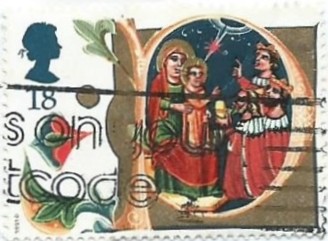 UK 18p Postage Stamp - Christmas