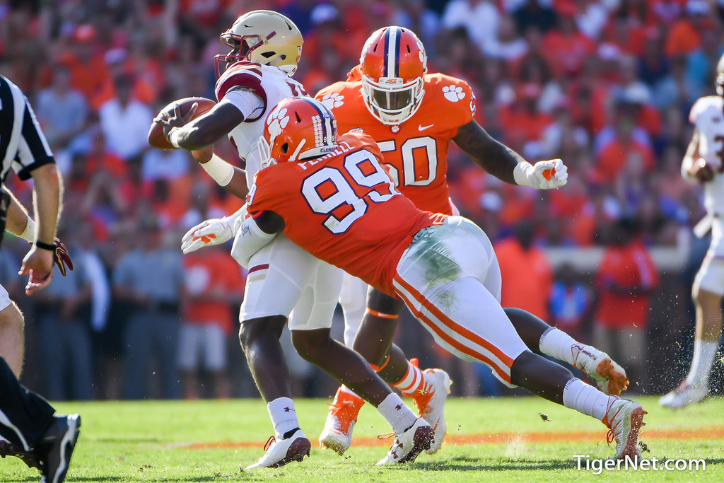 Clemson Football Photo of Clelin Ferrell and Boston College