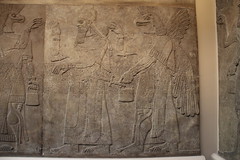 Neo Assyrian Bas Relief Of Apkallu Eagle Headed Winged Deity