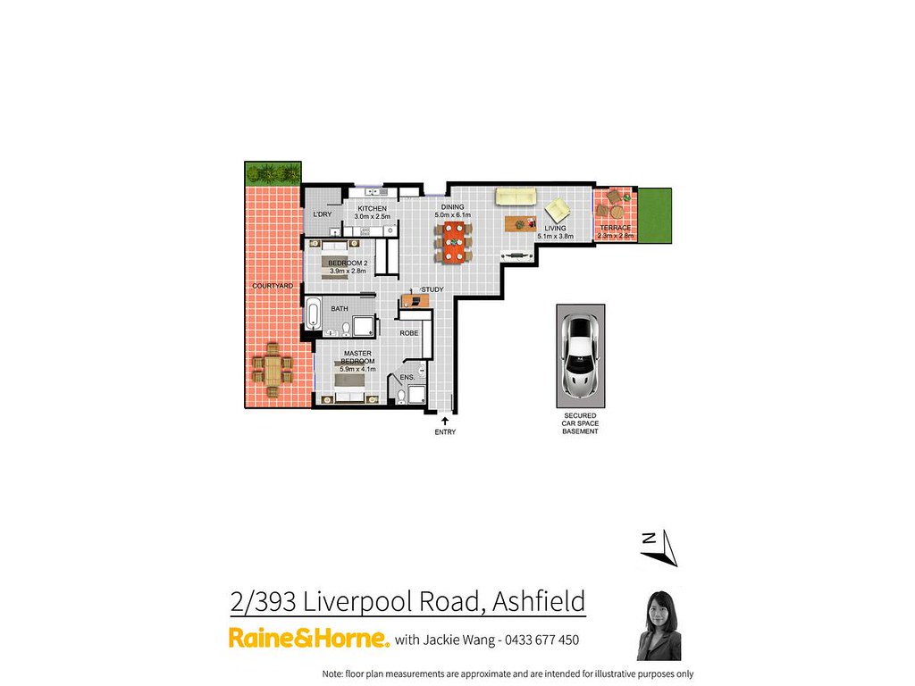 2/393 Liverpool Road floorplan
