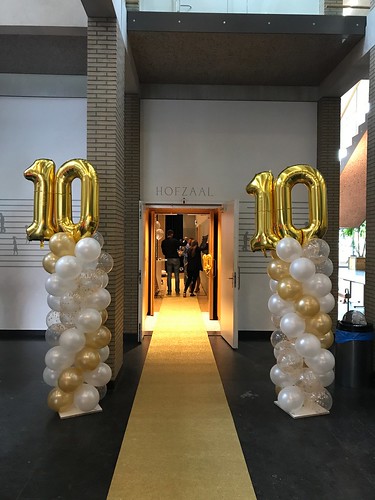 Ballonpilaar Breed Folieballon Cijfers Verjaardag van der Valk Gran Cafe Burgerzaken Ridderkerk