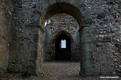 Knowlton church though the door