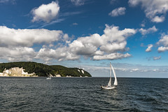 Sailboat off the coast of the island of Rügen