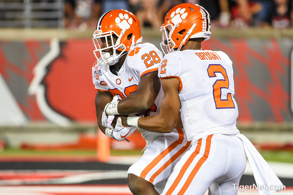 Clemson Football Photo of Kelly Bryant and Tavien Feaster and Louisville