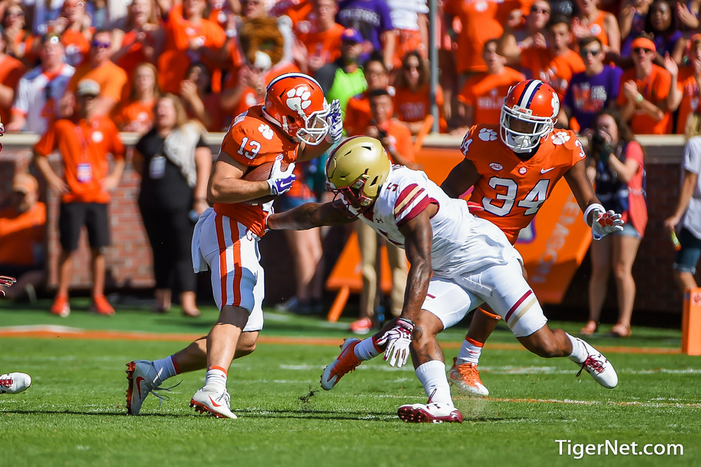 Clemson Football Photo of Hunter Renfrow and Boston College