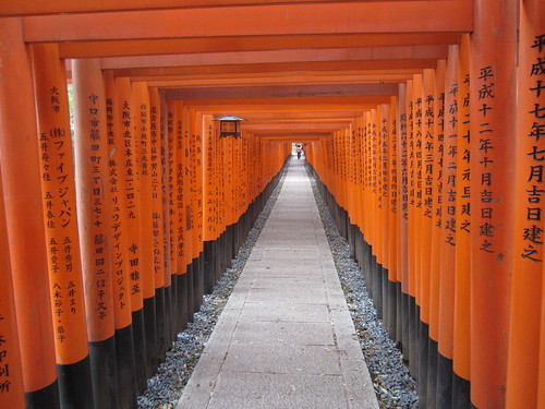 {iAj Sen-bon torii (Hidari-gawa, kudari) Thousand Torii Gates (Left-sided descent)