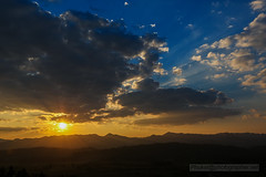 Sunset In the mountain. Golden Triangle. Thailand, Myanmar & Laos border