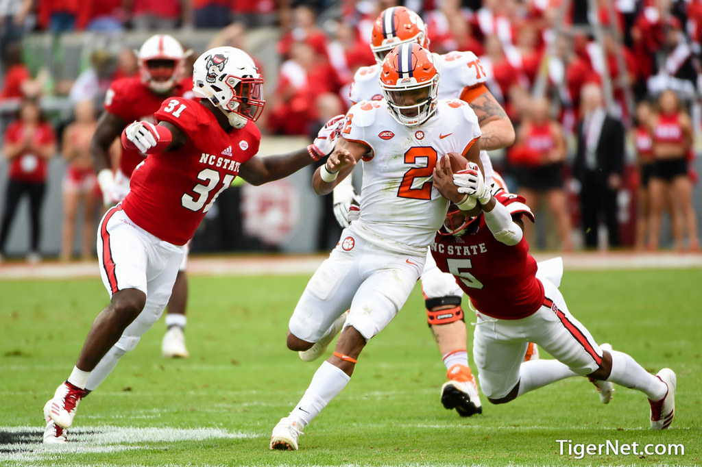 Clemson Football Photo of Kelly Bryant and NC State
