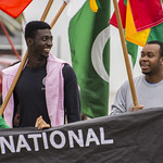 <b>Homecoming Parade</b><br/> Nana Apeatu from Ghana (ISAA) celebrated the diversity at Luther College by walking the homecoming 2017 parade. October 7 2017. Photo by Hasan Essam Muhammad<a href="//farm5.static.flickr.com/4446/37497560250_fdfc42c372_o.jpg" title="High res">&prop;</a>
