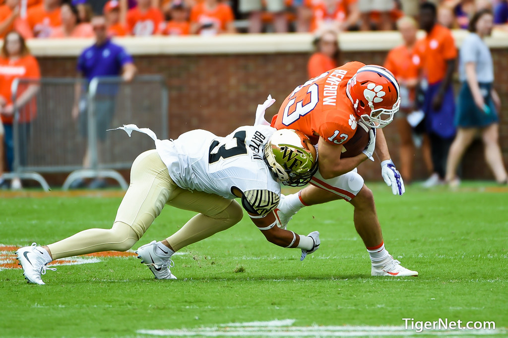 Clemson Football Photo of Hunter Renfrow and Wake Forest