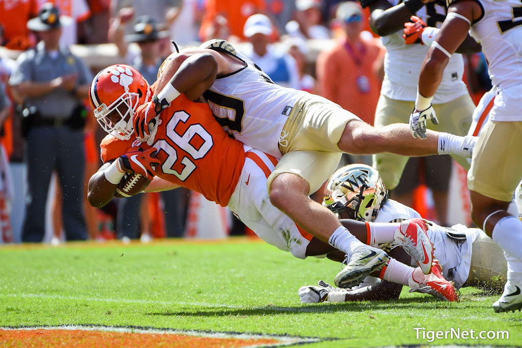 Clemson Football Photo of Adam Choice and Wake Forest