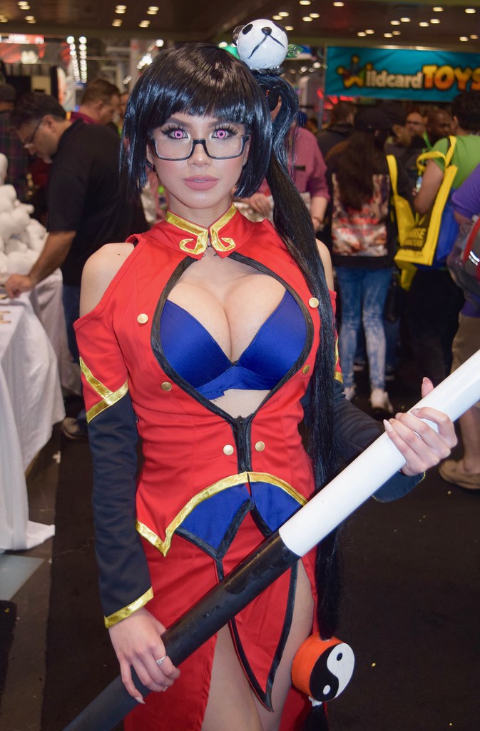 2019-07-15. Big Tits At Cosplay Convention - Anime cosplay boobs. 