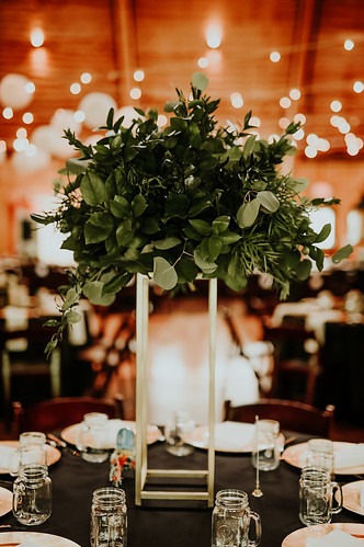 Greenery Centerpiece at Celebration Farm by Unique Events • <a style="font-size:0.8em;" href="http://www.flickr.com/photos/81396050@N06/37759099301/" target="_blank">View on Flickr</a>