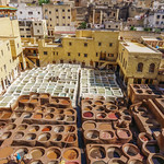 Leather tannery in Fez