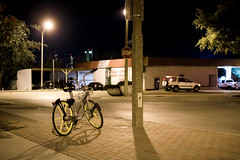 0922 V Bike parked near the square