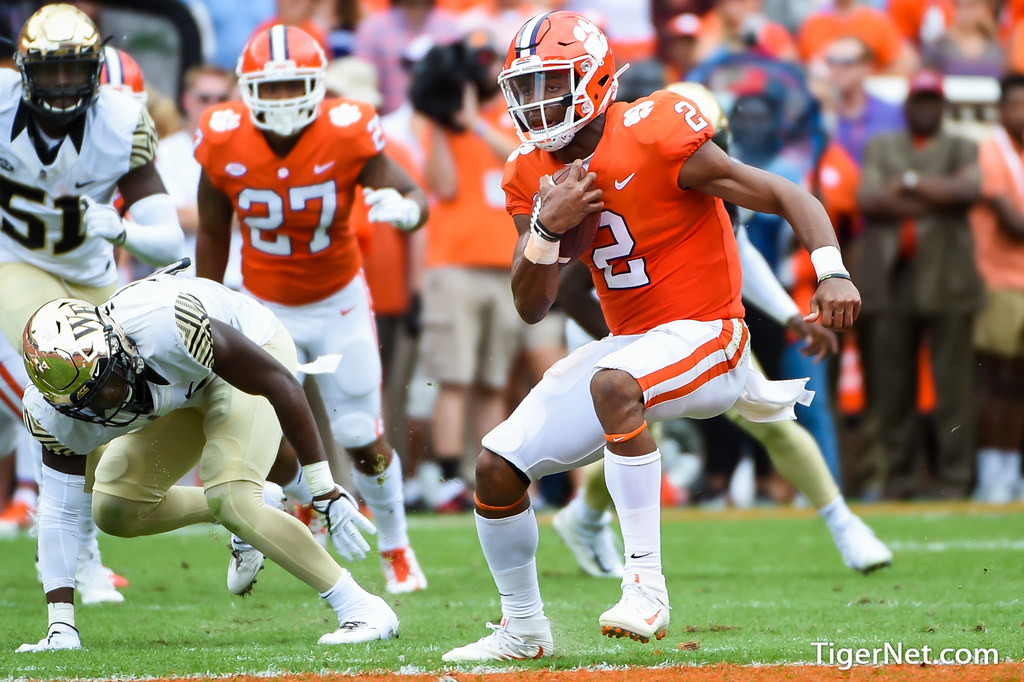 Clemson Football Photo of Kelly Bryant and Wake Forest