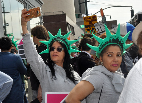 women statueofliberty newyork nyc people costumes streets 365 photoaday protest demonstration