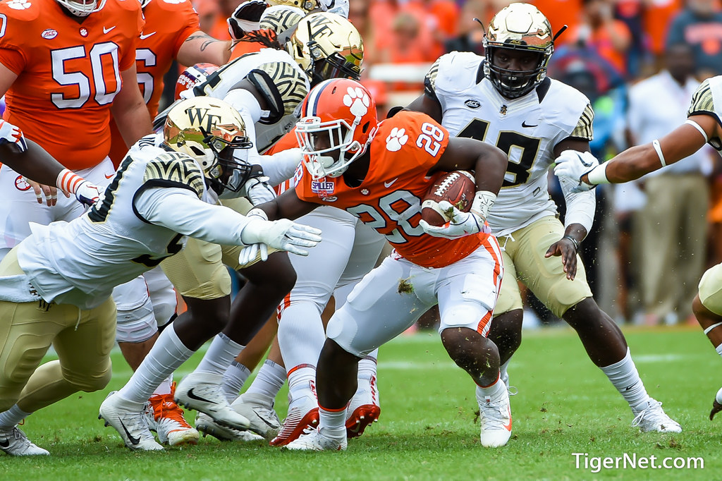 Clemson Football Photo of Tavien Feaster and Wake Forest