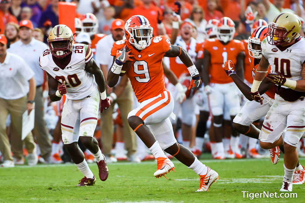 Clemson Football Photo of Travis Etienne and Boston College