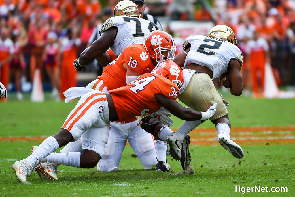 Clemson Football Photo of Kendall Joseph and Wake Forest