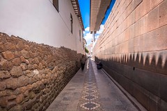 The narrow streets of Cusco.