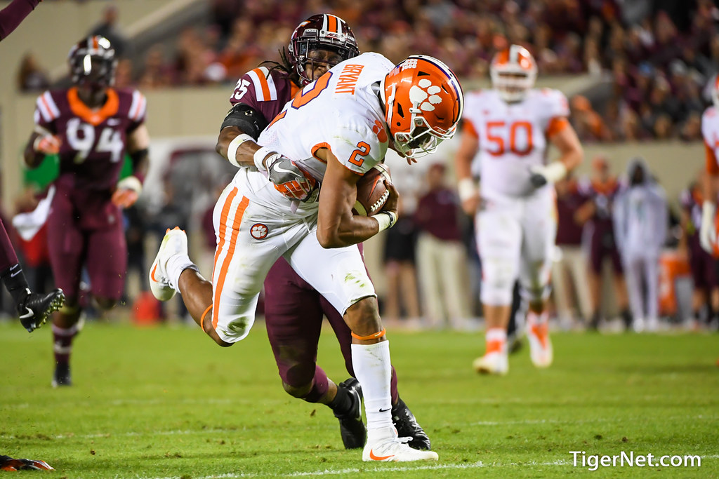 Clemson Football Photo of Kelly Bryant and Virginia Tech