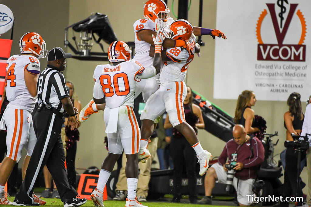 Clemson Football Photo of Christian Wilkins and Tavien Feaster and Virginia Tech