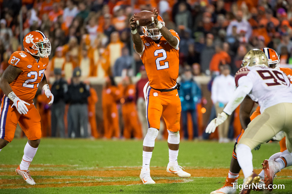 Clemson Football Photo of Kelly Bryant and Florida State