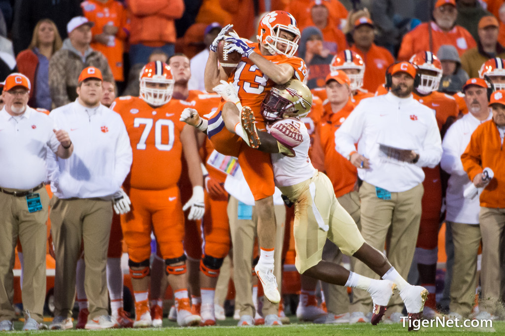 Clemson Football Photo of Hunter Renfrow and Florida State