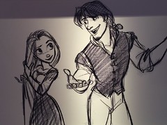 Sketch of Rapunzel and Flynn from Tangled • <a style="font-size:0.8em;" href="http://www.flickr.com/photos/28558260@N04/26912616189/" target="_blank">View on Flickr</a>