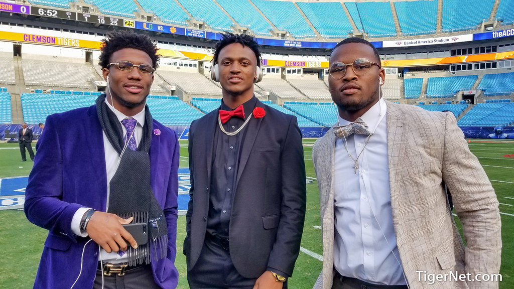 Clemson Football Photo of Diondre Overton and Kelly Bryant and Shaq Smith