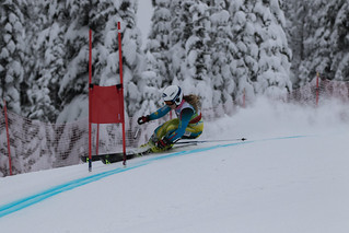 FIS Coaches Cup Sun Peaks Ladies GS - Dorothee Faucher (3rd place) PHOTO CREDIT: Chris Naas