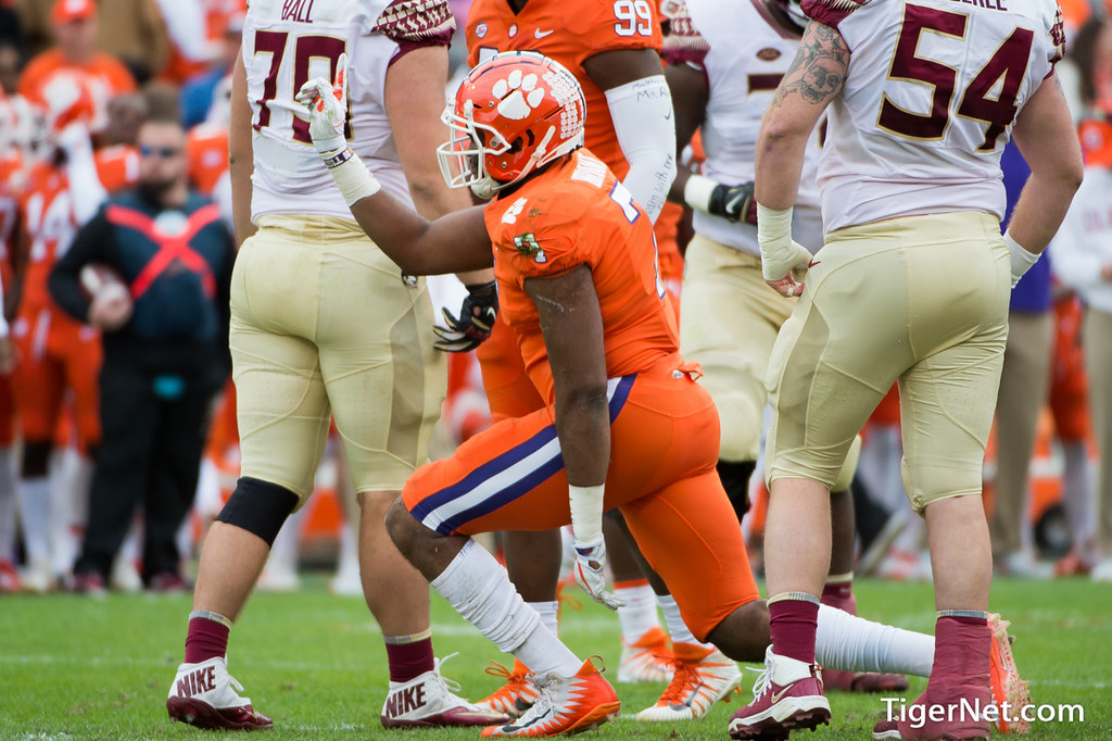 Clemson Football Photo of Austin Bryant and Florida State