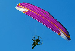 Powered paragliding.