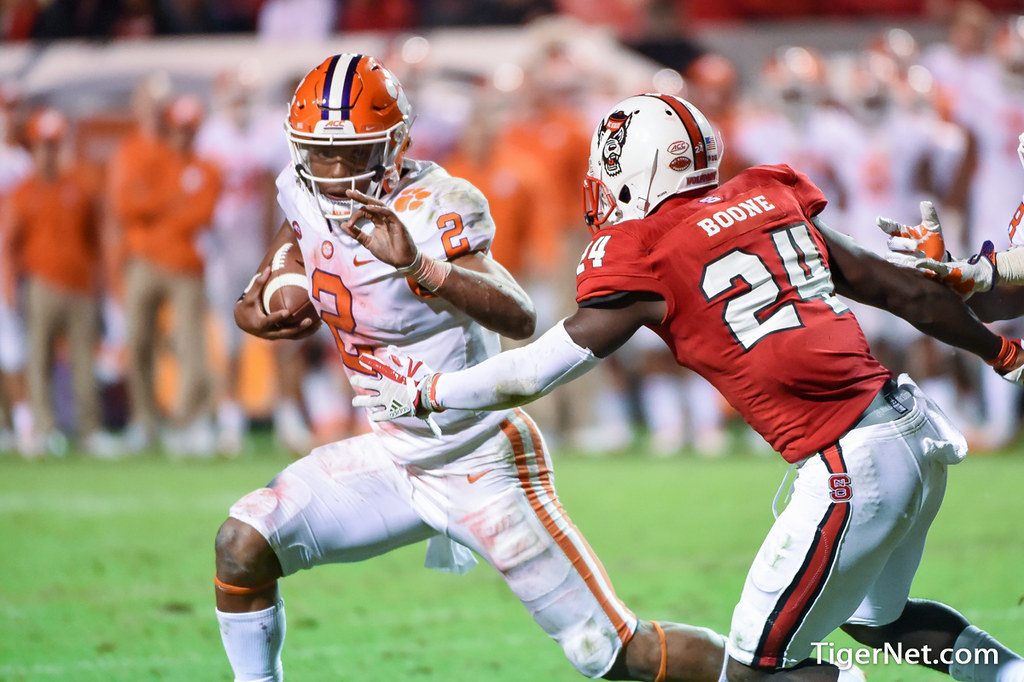 Clemson Football Photo of Kelly Bryant and NC State