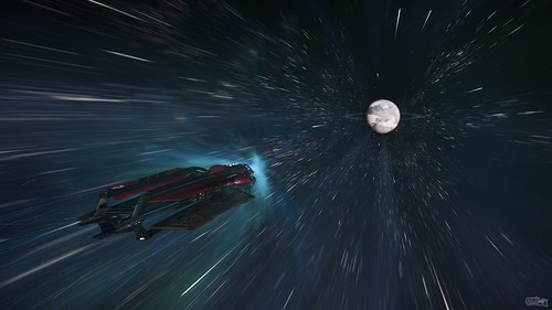 RSI Aurora LX in quantum travel, approaching Yela, From FlickrPhotos