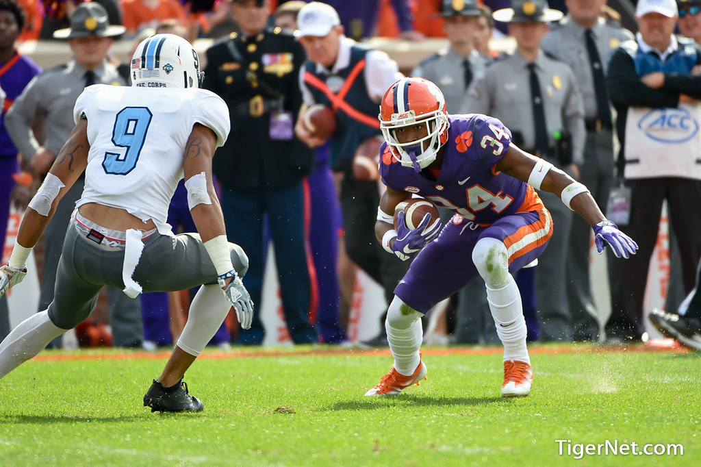 Clemson Football Photo of Ray-Ray McCloud and thecitadel