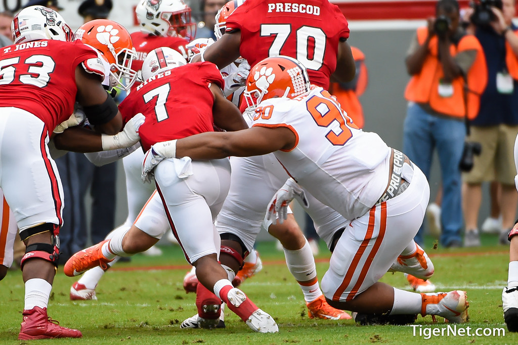 Clemson Football Photo of Dexter Lawrence and NC State