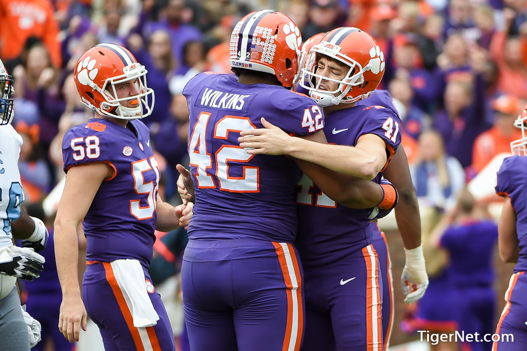 Clemson Football Photo of Alex Spence and Christian Wilkins and thecitadel