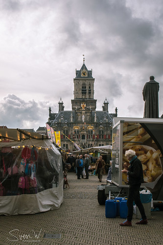 Markt op de markt in Delft