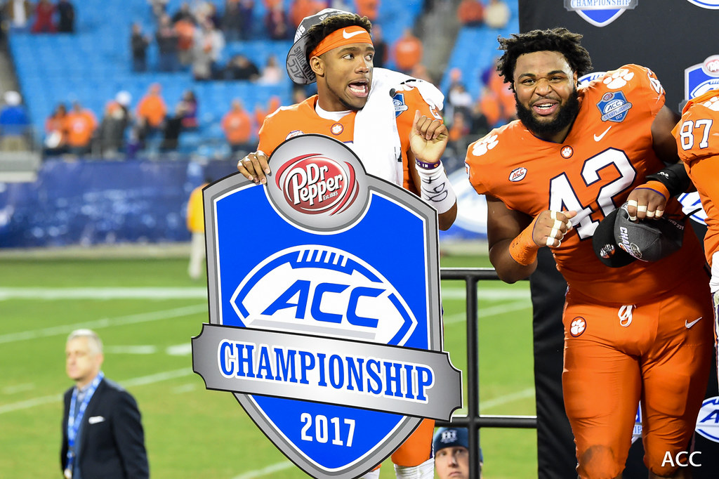 Clemson Football Photo of Christian Wilkins and Kelly Bryant and miami