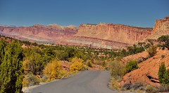 A Panoramic View to the Waterpocket Fold in Capitol Reef National Park